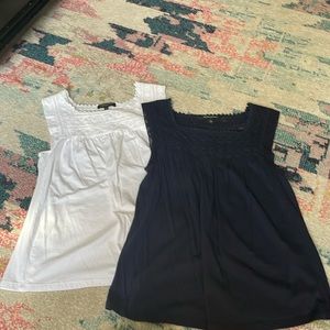 Blue and White Banana Republic tops